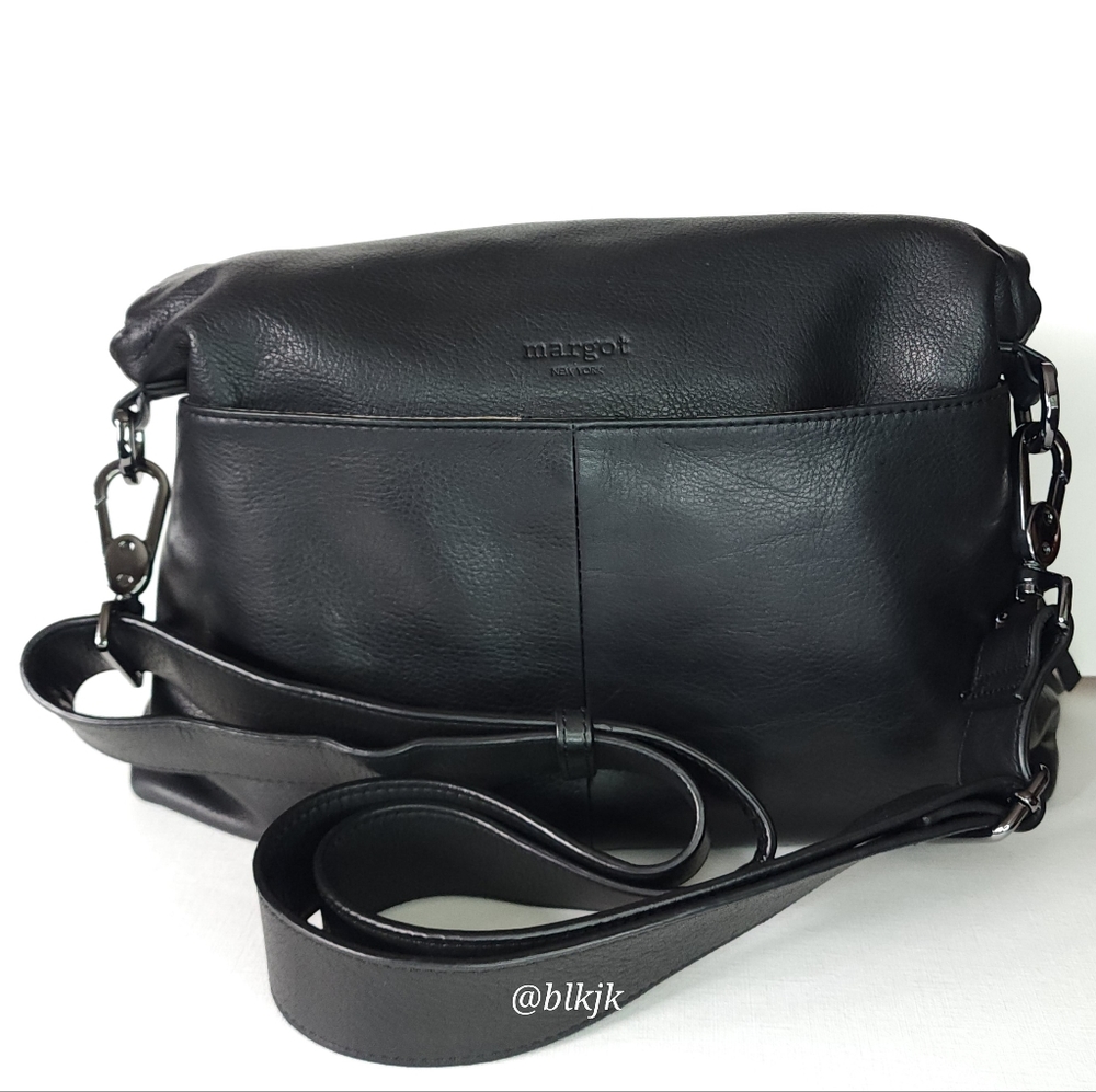 Margot Mickey Double Zip Leather Crossbody/Shoulder B… Gem